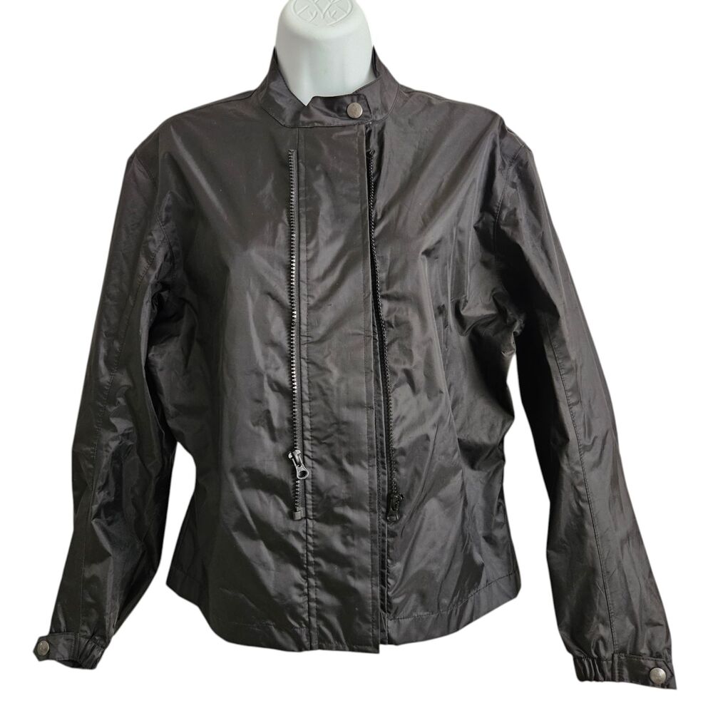 Joe Rocket Womens Large Black Motorcycle Waterproof Windbreaker Jacket